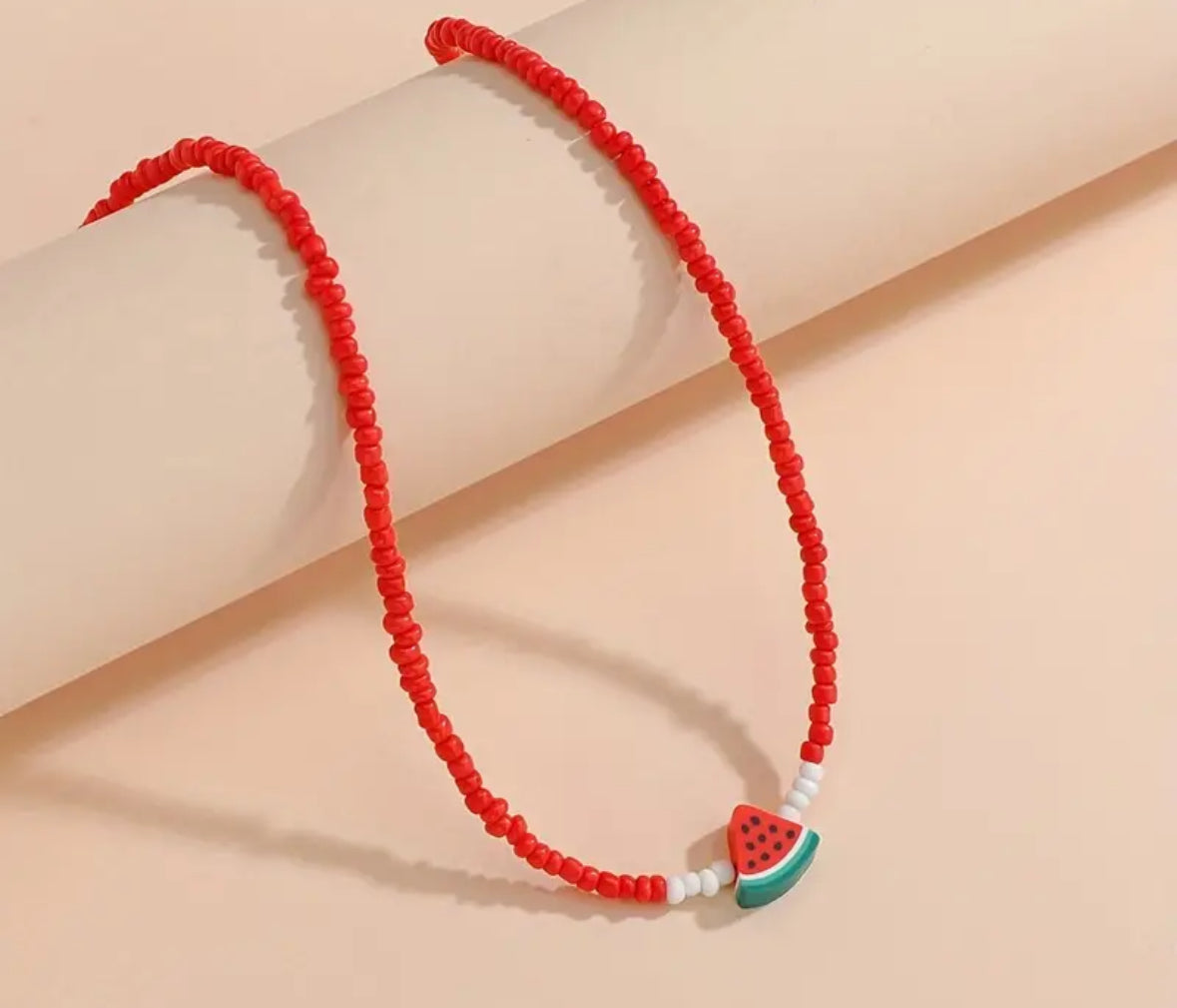 Beaded Watermelon Necklace