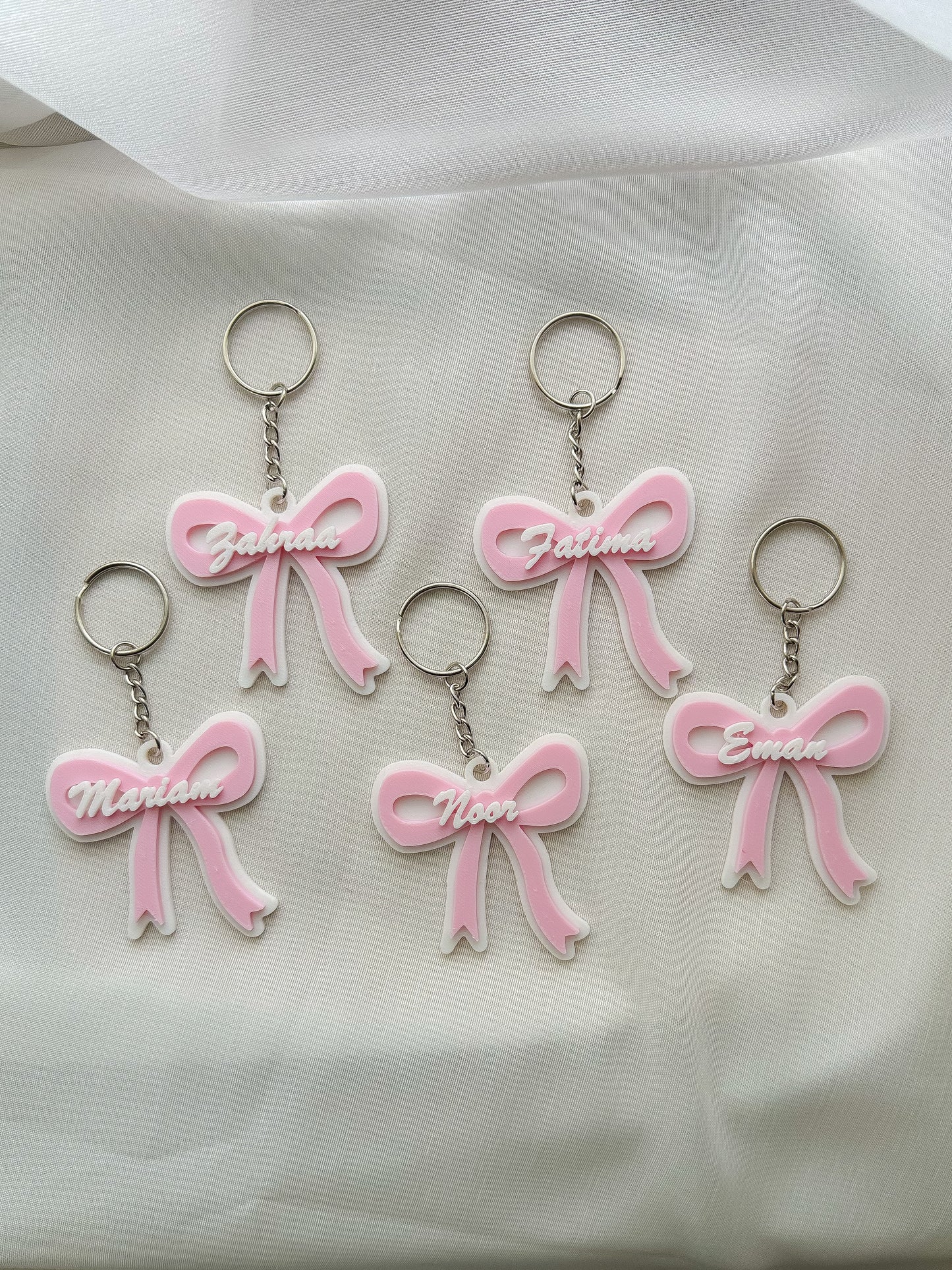 Customizable Bow Keychain 🎀