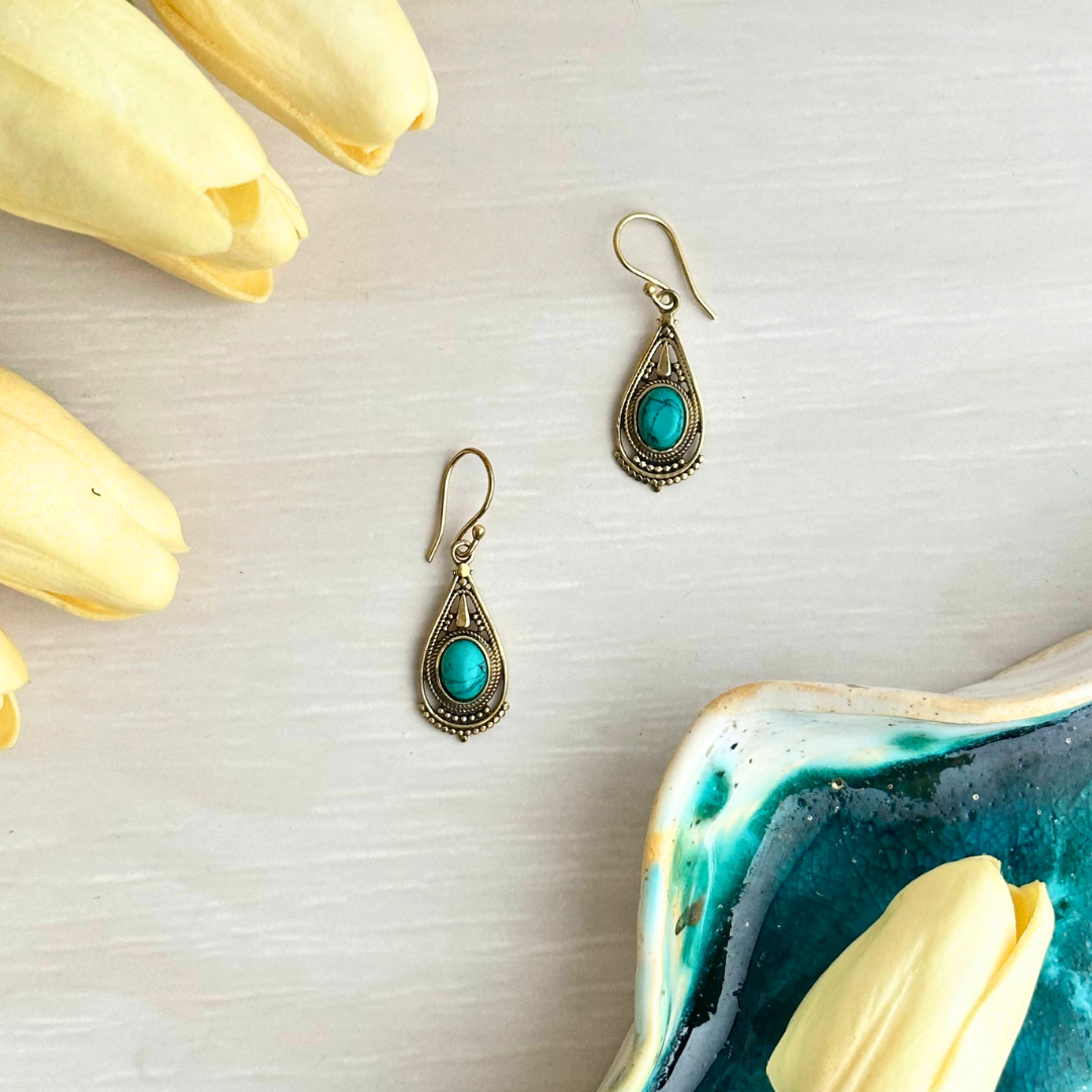 Stone Drop Earrings